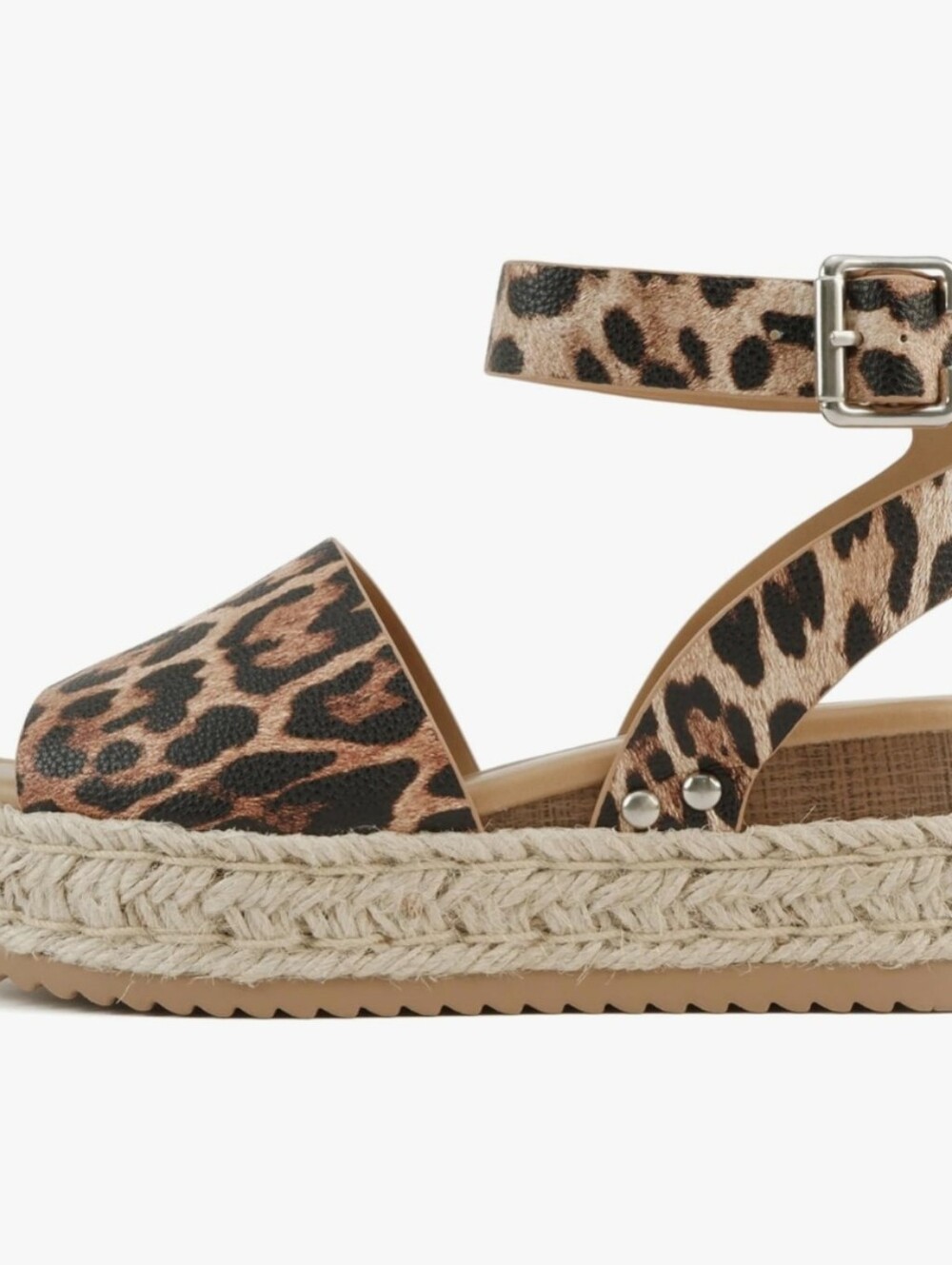 Soda Topic Open Toe Buckle Ankle Strap Espadrilles Flatform Wedge Casual Sandal